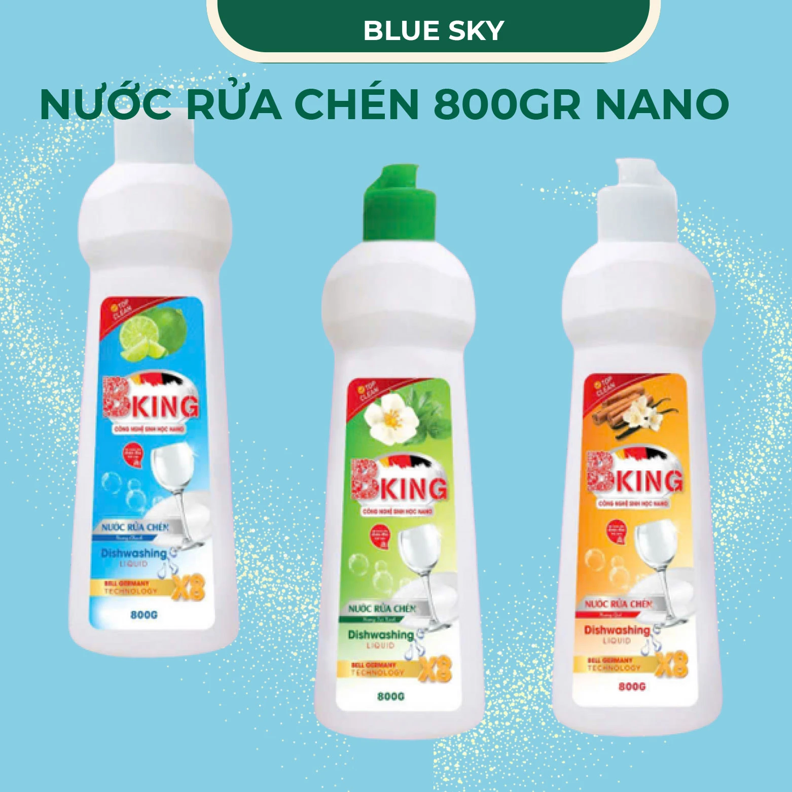 Nước rửa chén 800Gr Nano